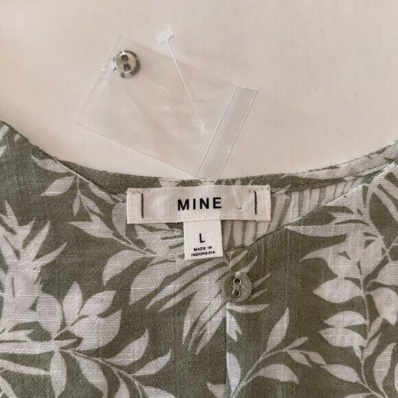 MINE Tropical Floral Print Camisole Tank Top, Size Large - Picture 6 of 8